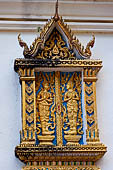 Chiang Mai - Wat Phra That Doi Suthep. Decorated window on the back wall of the temple. 